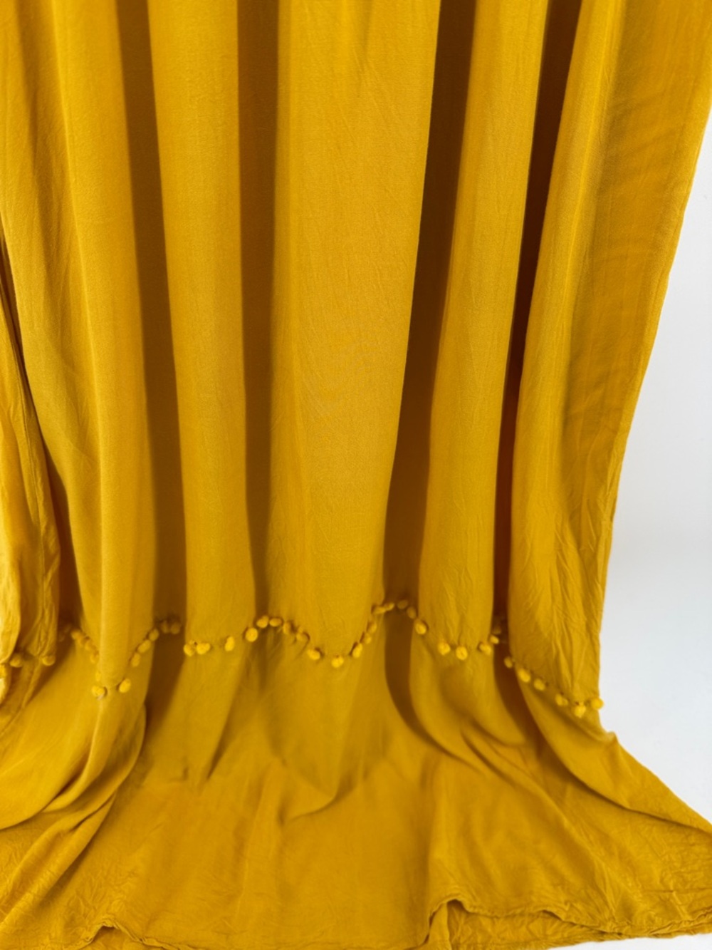Savanna Jane Mustard Yellow Embroidered V-Neck Maxi Dress Boho Women's Sz Small - Picture 3 of 6